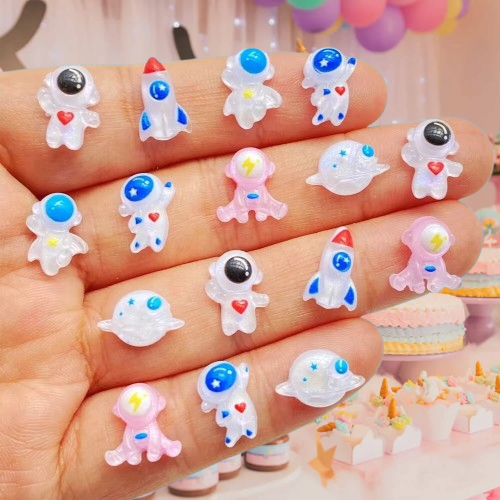 Art And Craft Rocket - 250 adet Karışık Reçine Mini Karikatür