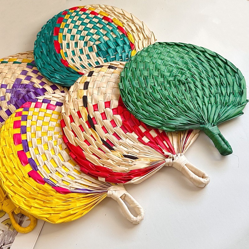 Art Craft With Leaves - Çin Tarzı El Yapımı Yelpaze Retro