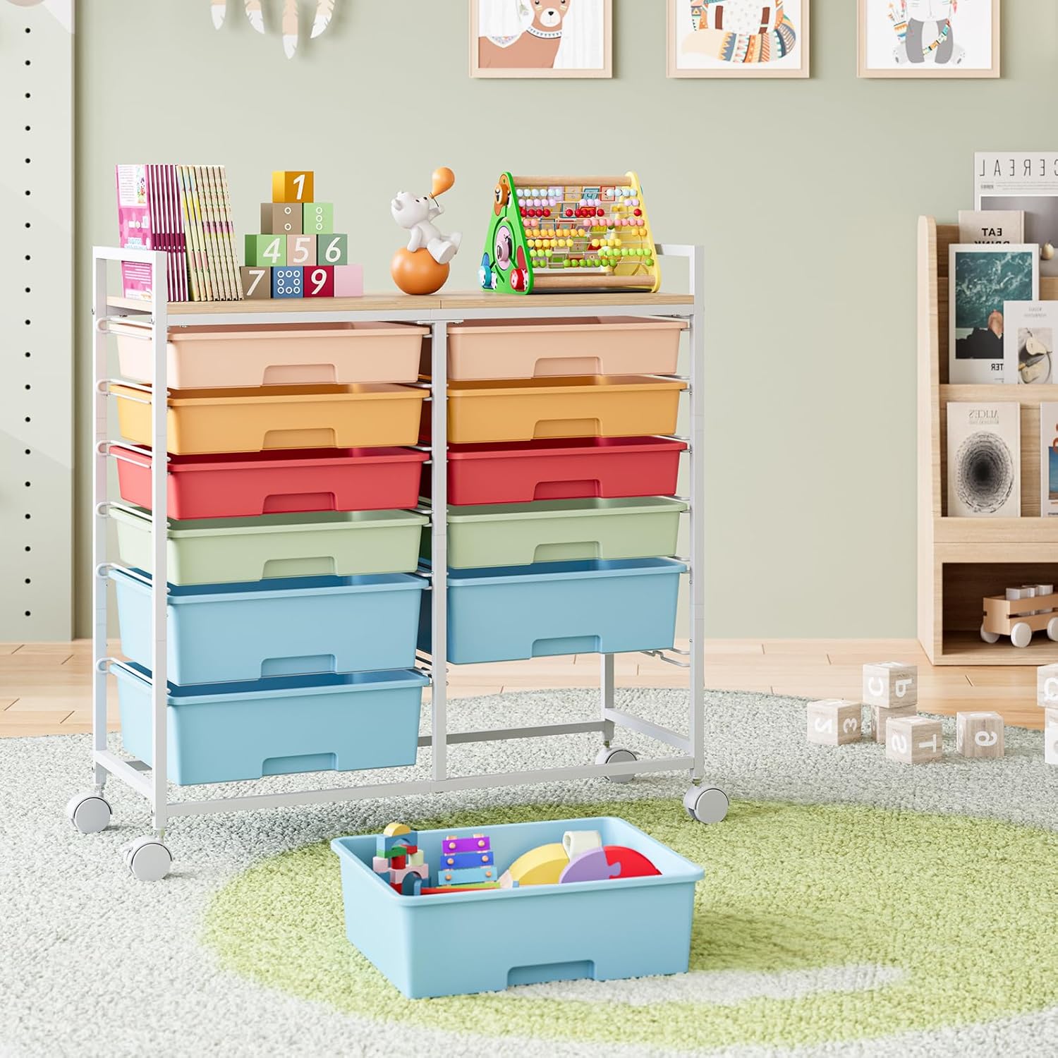 12 Çekmeceli Tekerlekli Saklam - Art Craft Rainbow incelemesi ve fiyatı