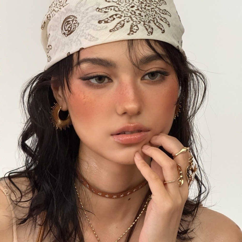 Retro Çiçek Kare Başörtüsü Y2K - Art And Craft Hair incelemesi ve fiyatı