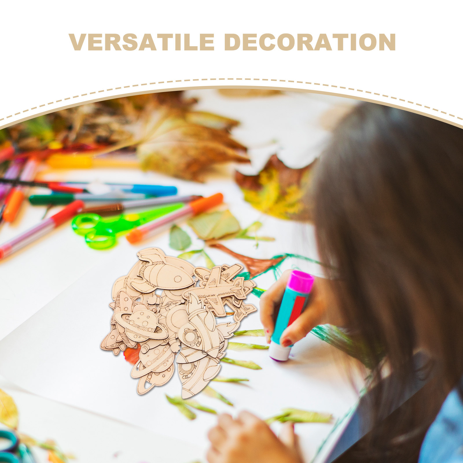 24 adet ahşap uzay teması kesi - Art And Craft Rocket incelemesi ve fiyatı