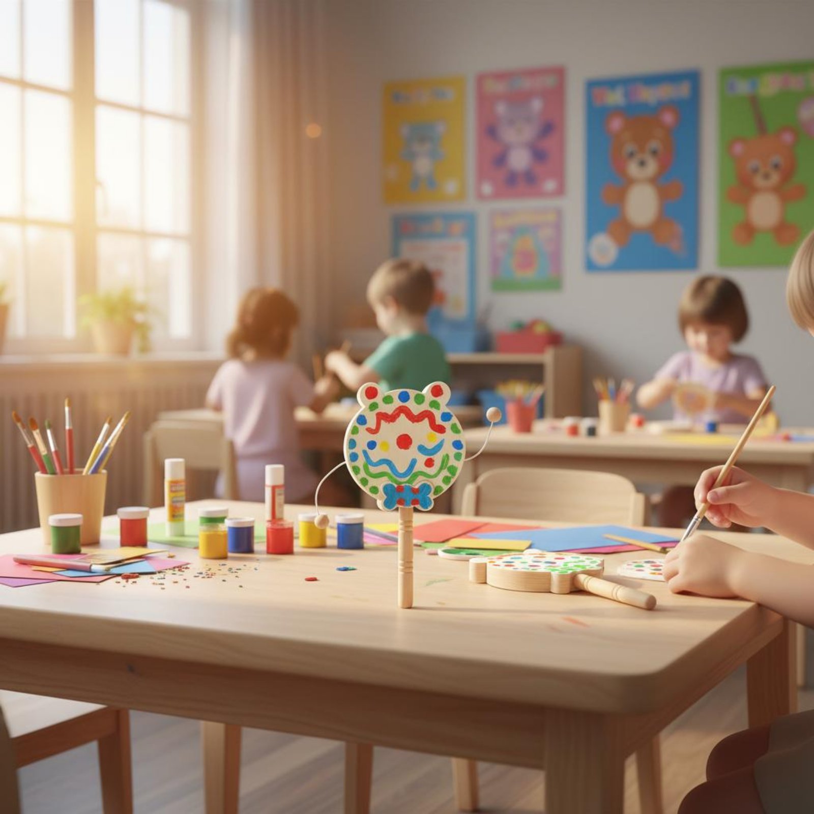 DIY Ahşap Çıngıraklı Davul Düz - Art Craft Workshop incelemesi ve fiyatı