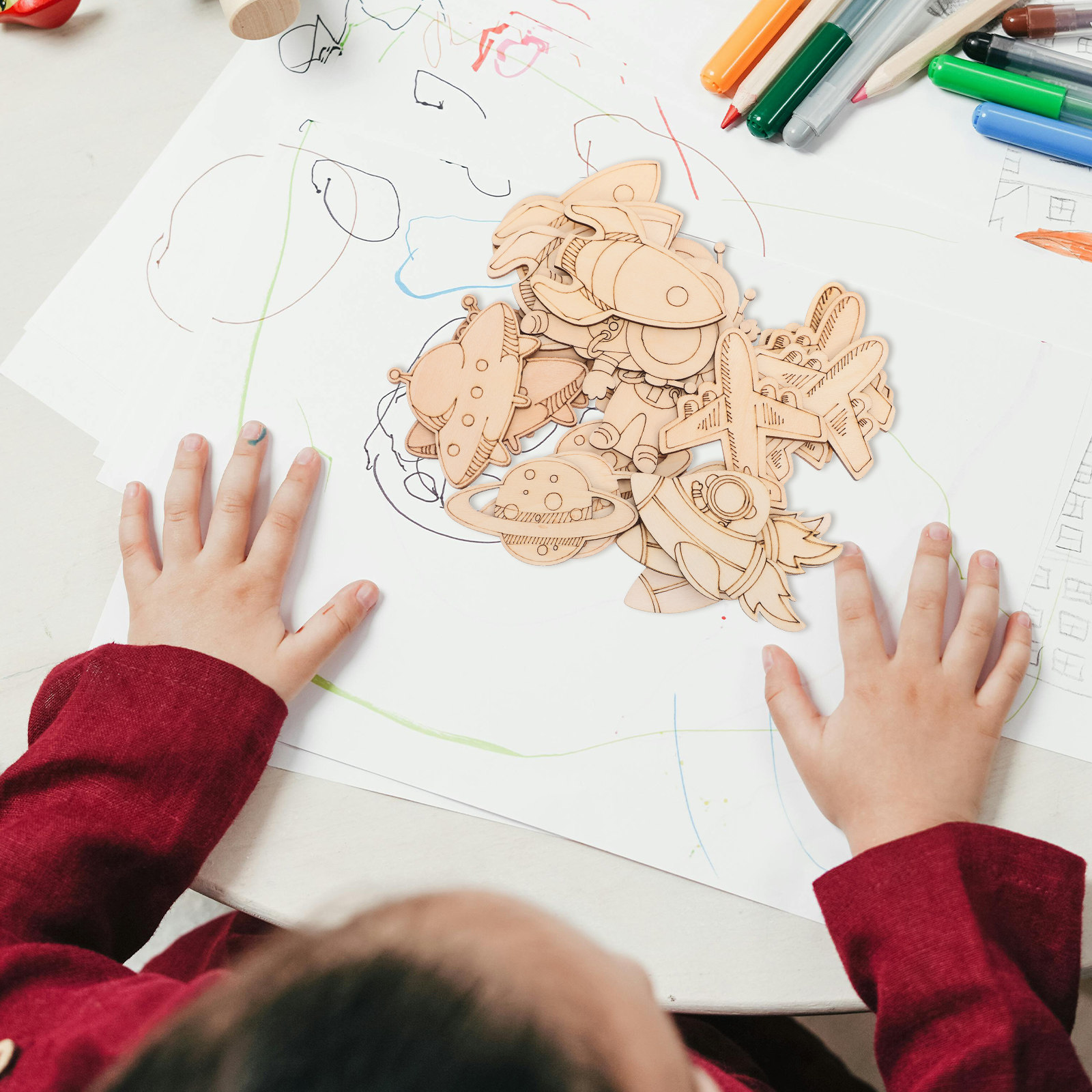 24 adet Astronot Ahşap Parçası - Art And Craft Rocket incelemesi ve fiyatı