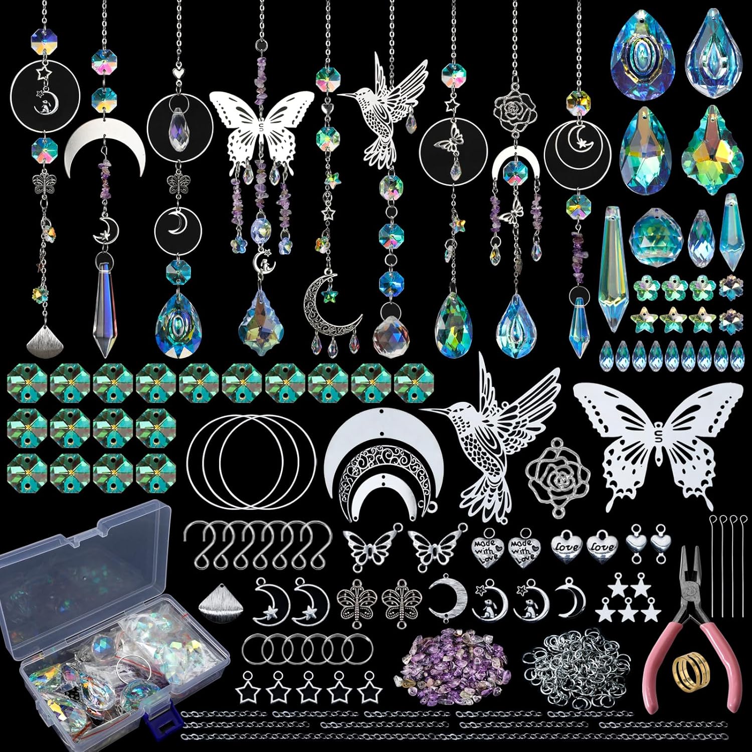 DIY 400 adet SunCatchers Yapma - Art Craft Rainbow incelemesi ve fiyatı