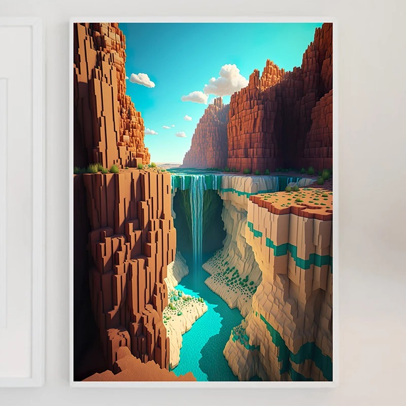 M-Minecraft Posteri Mayın Oyun - Art Craft Game incelemesi ve fiyatı